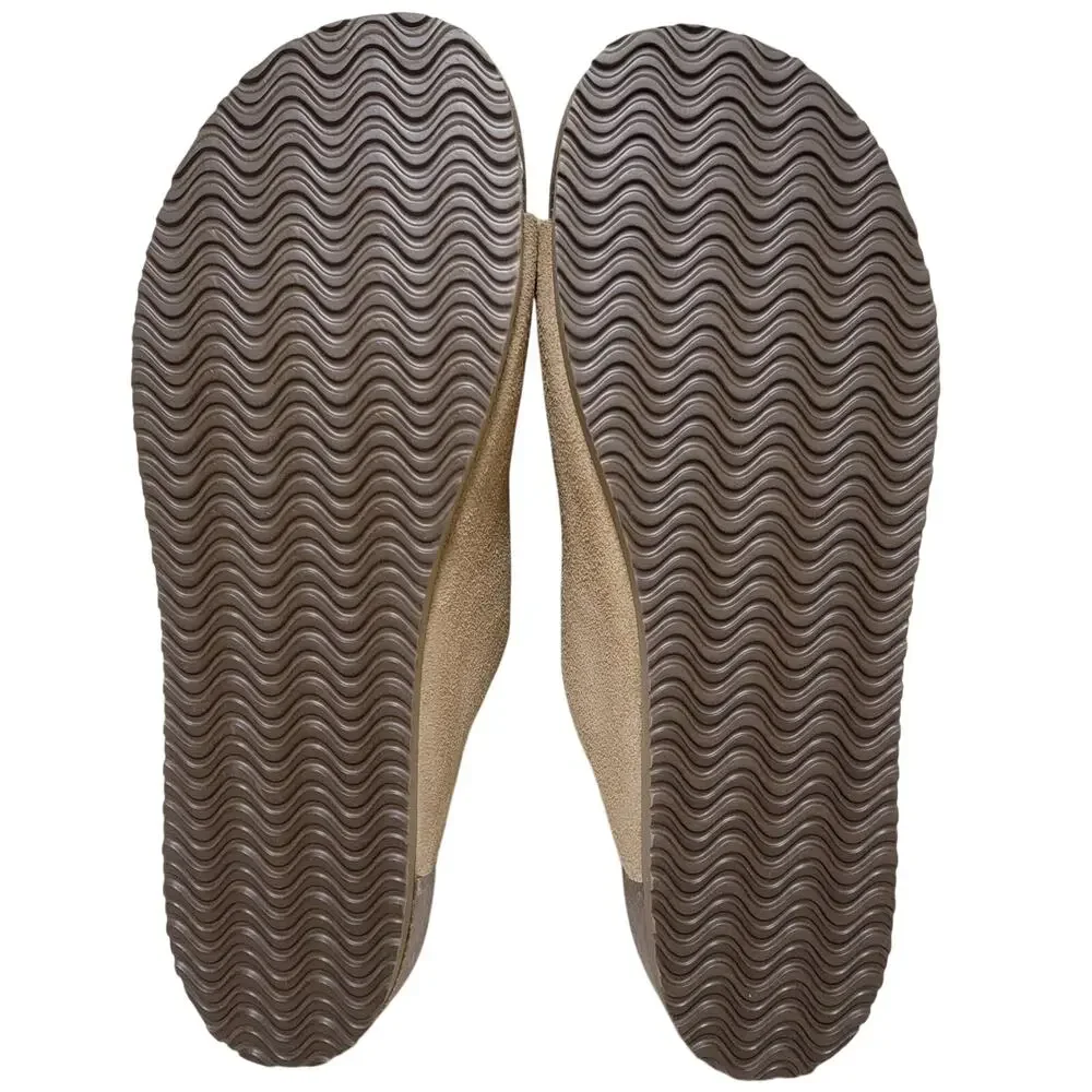Eastland Men Cambridge Slip On Footbed Sandals Size US 9M Khaki Suede